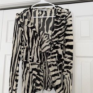 Rat & Boa Zephyr Tie-Front Blouse